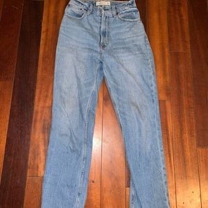 abercrombie curve love ankle straight ultra high rise jean